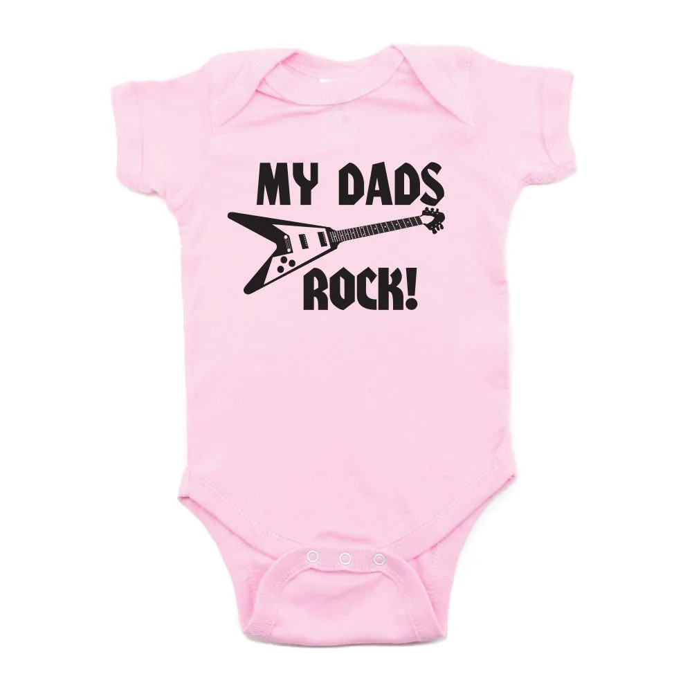 Father's Day My Dads Rock! Guitar Short Sleeve Infant Bodysuit
