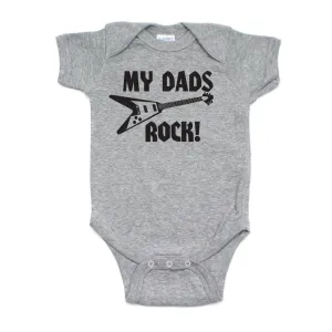 Father's Day My Dads Rock! Guitar Short Sleeve Infant Bodysuit