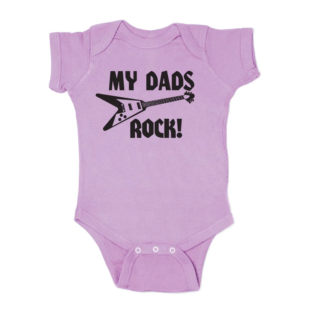 Father's Day My Dads Rock! Guitar Short Sleeve Infant Bodysuit
