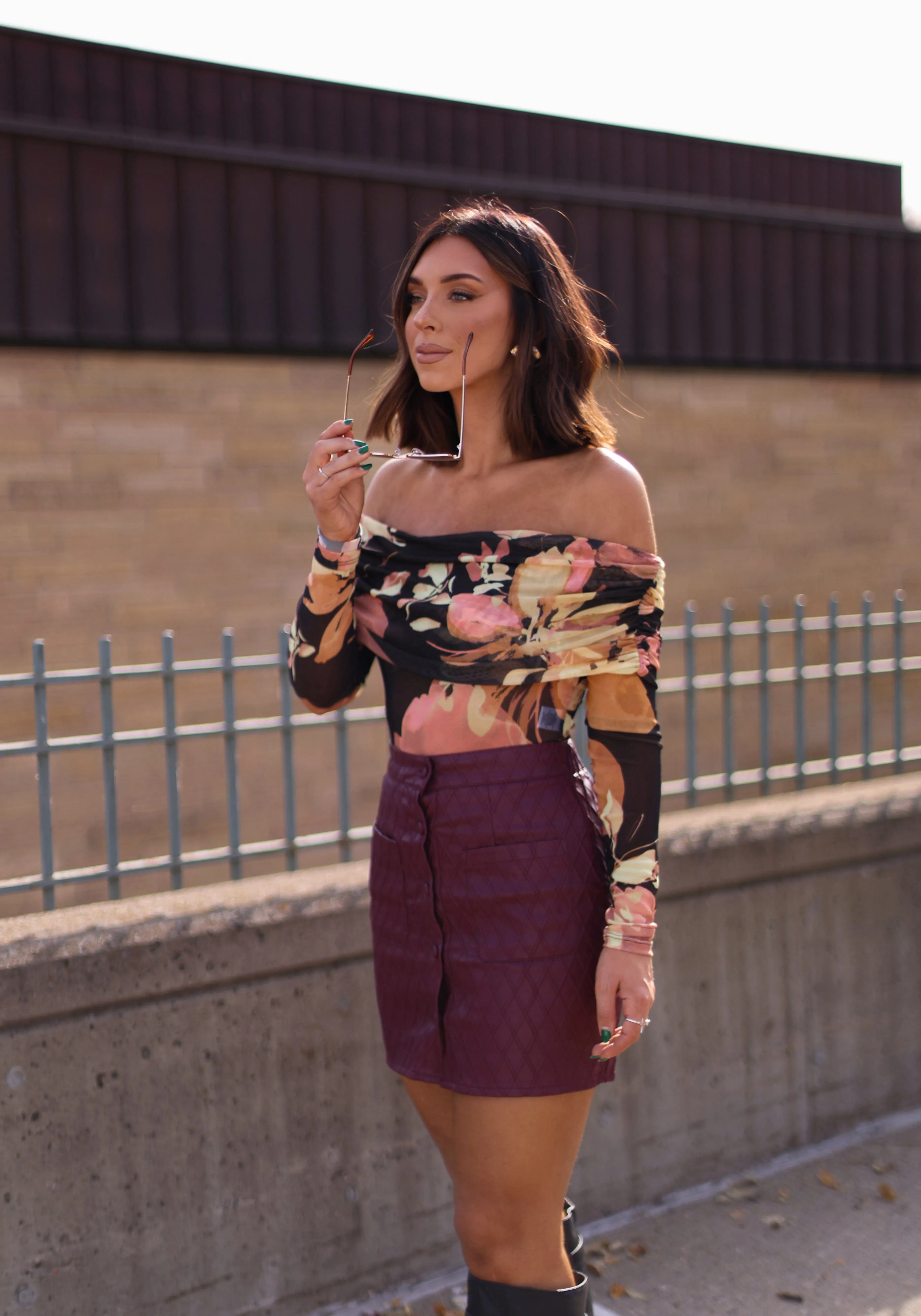 Floral Nightfall Bodysuit