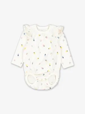 Floral Print Baby Bodysuit