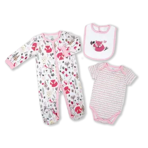 Fox and Friends Baby Bodysuit Set