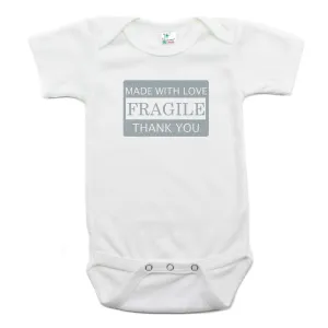 Fragile Made With Love Short Sleeve Bodysuit
