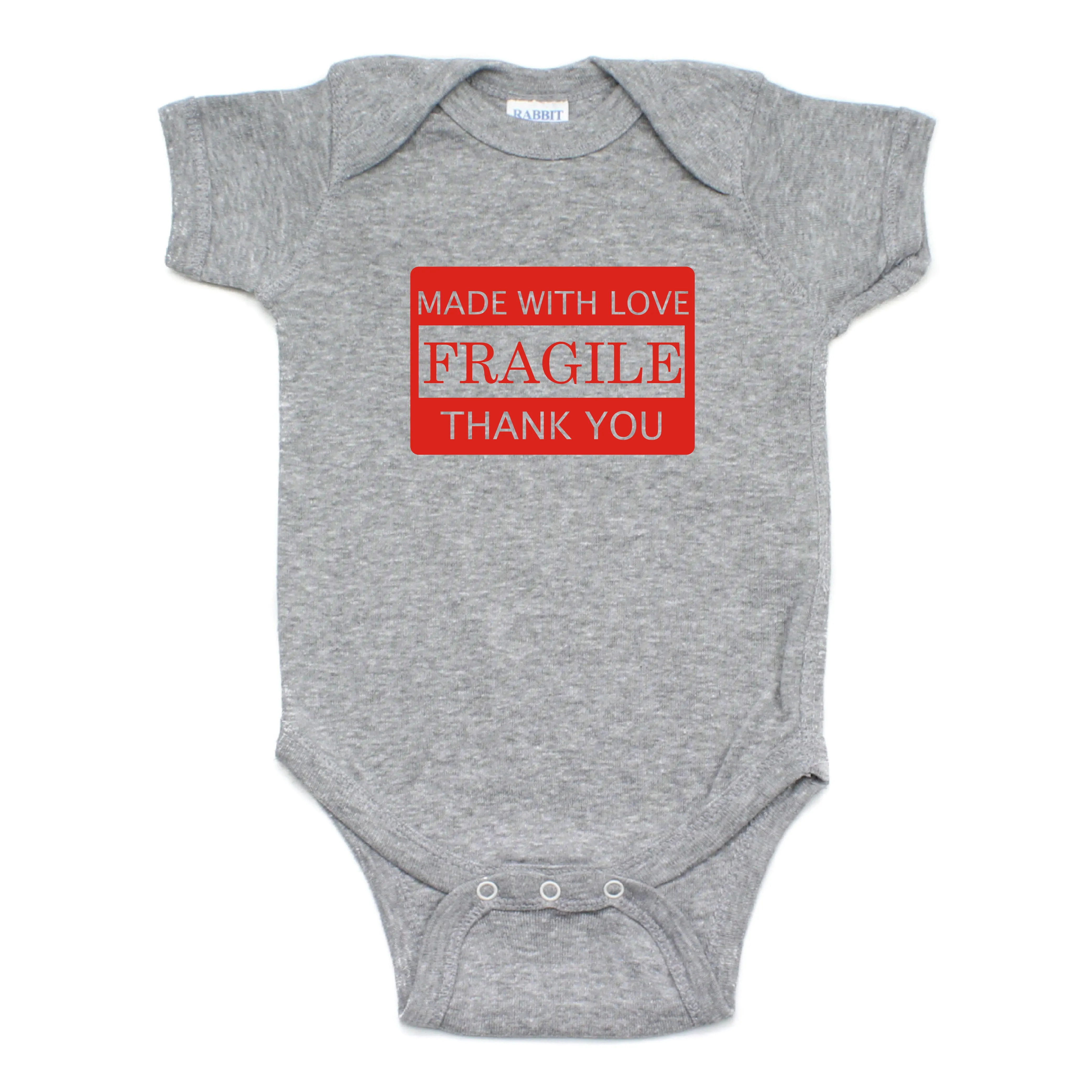 Fragile Made With Love Short Sleeve Bodysuit