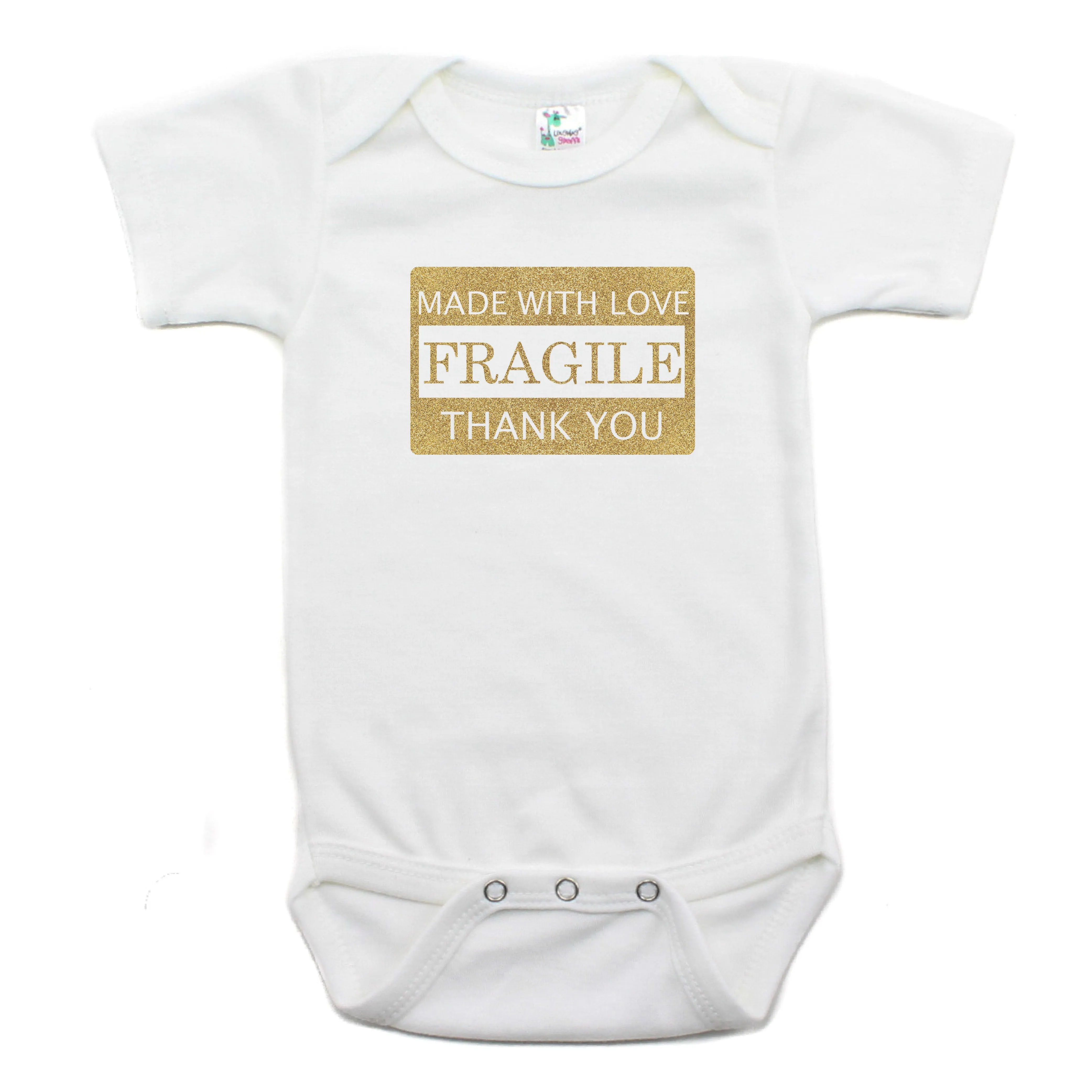 Fragile Made With Love Short Sleeve Bodysuit