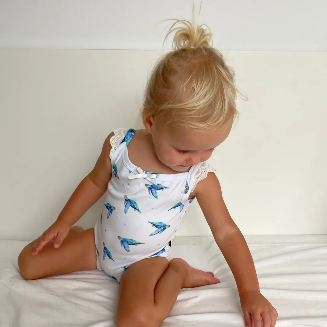 Frill Bodysuit - Sea Turtles