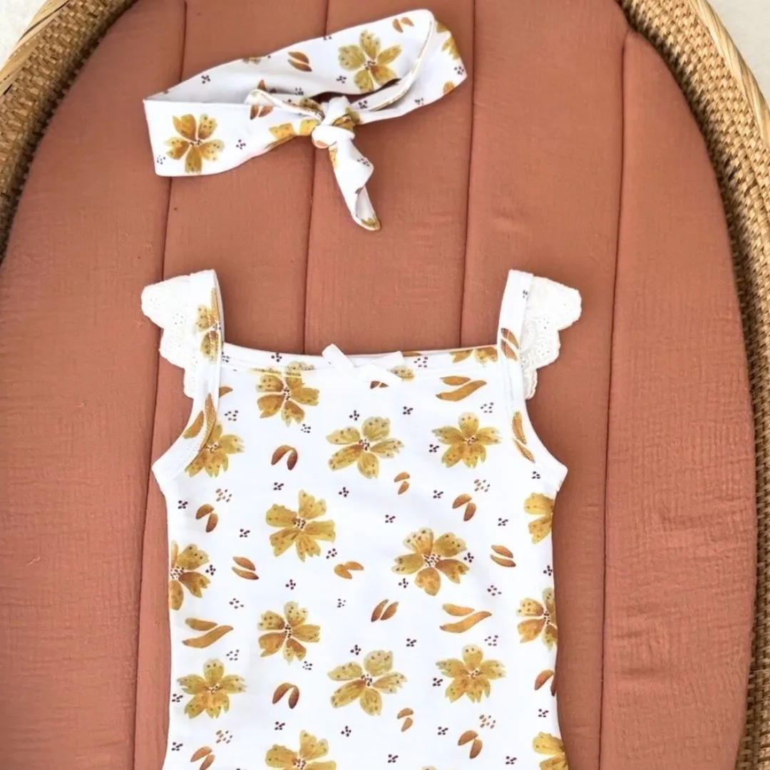 Frill Bodysuit - Summer Blooms