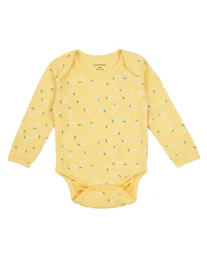 Full Sleeves Bodysuit - Yellow Lemon Print