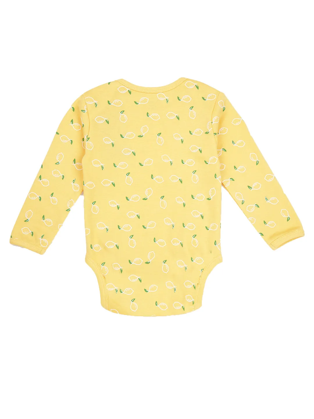 Full Sleeves Bodysuit - Yellow Lemon Print