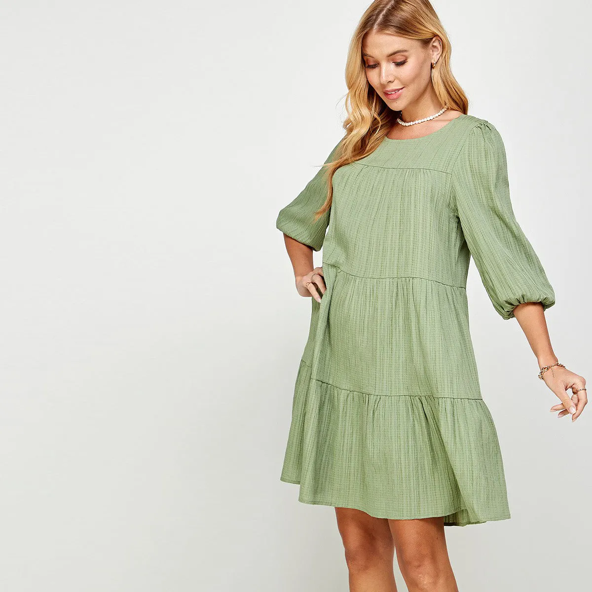 Garden Party Bishop Sleeve Dress