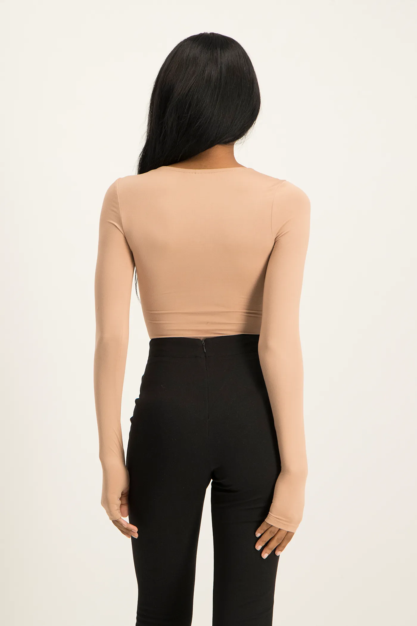 Giana Square Neck Bodysuit - Blush Nude