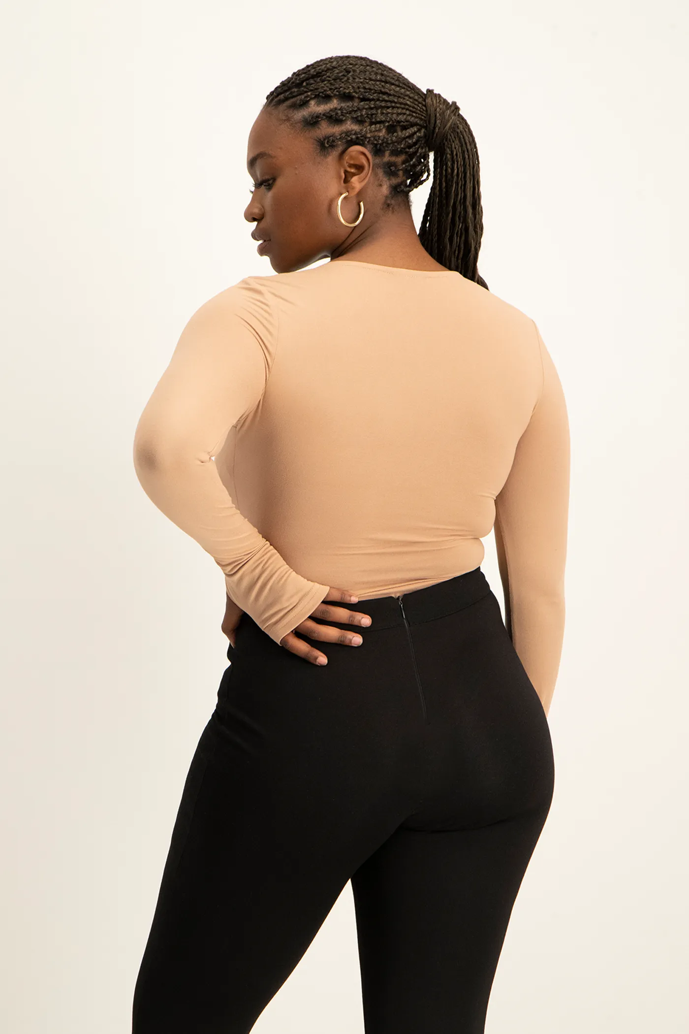 Giana Square Neck Bodysuit - Blush Nude