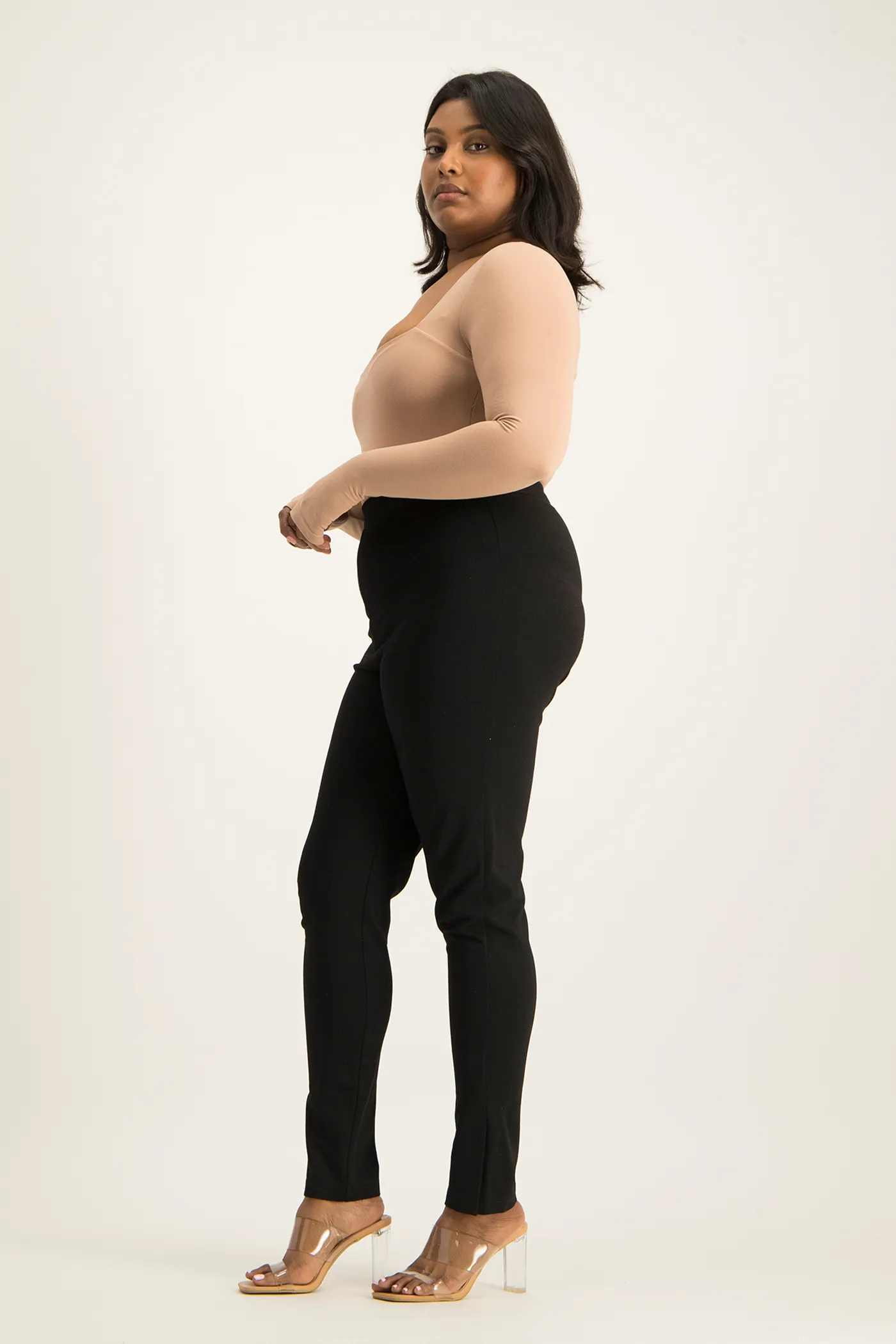 Giana Square Neck Bodysuit - Blush Nude