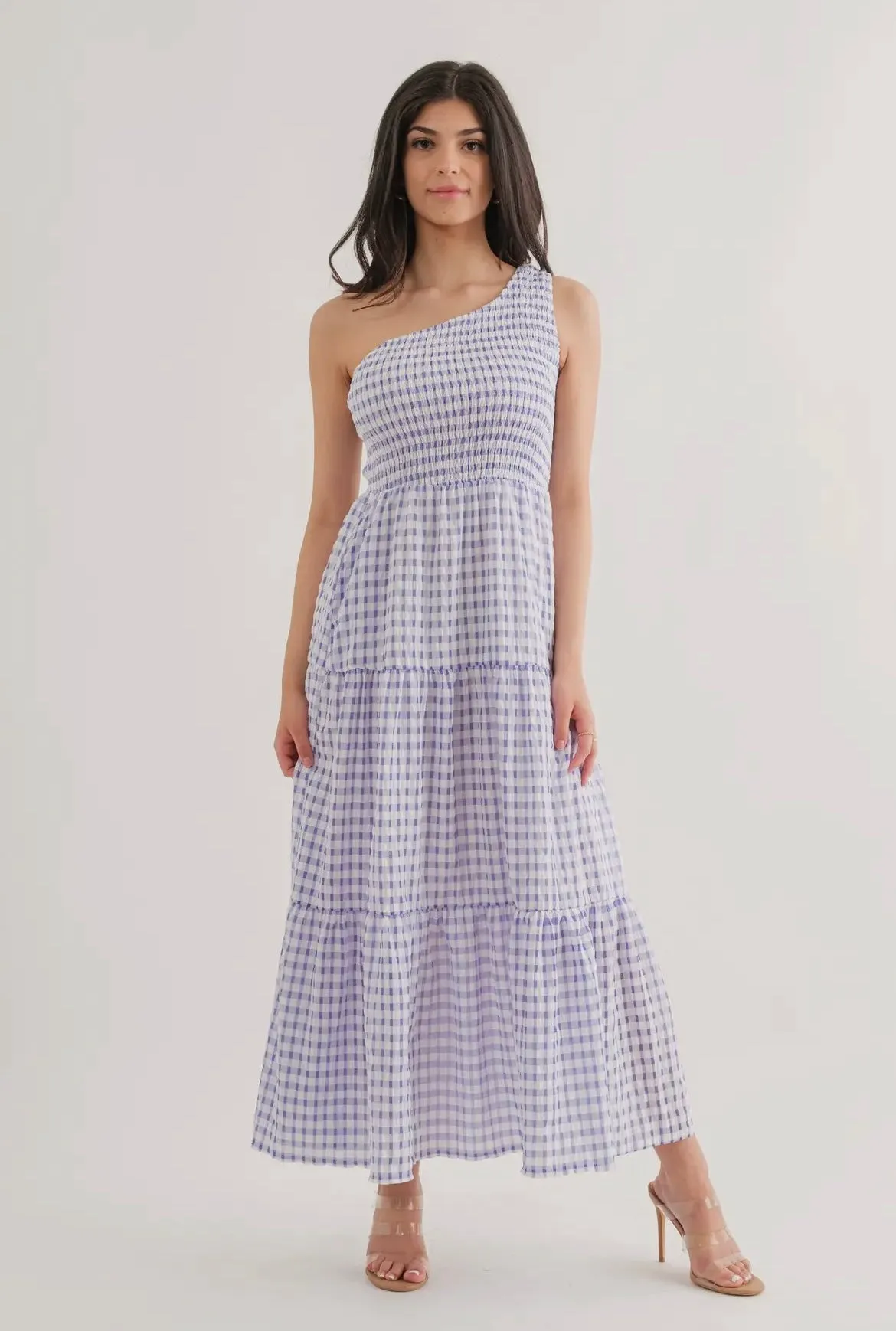 Gingham Tiered Maxi Dress