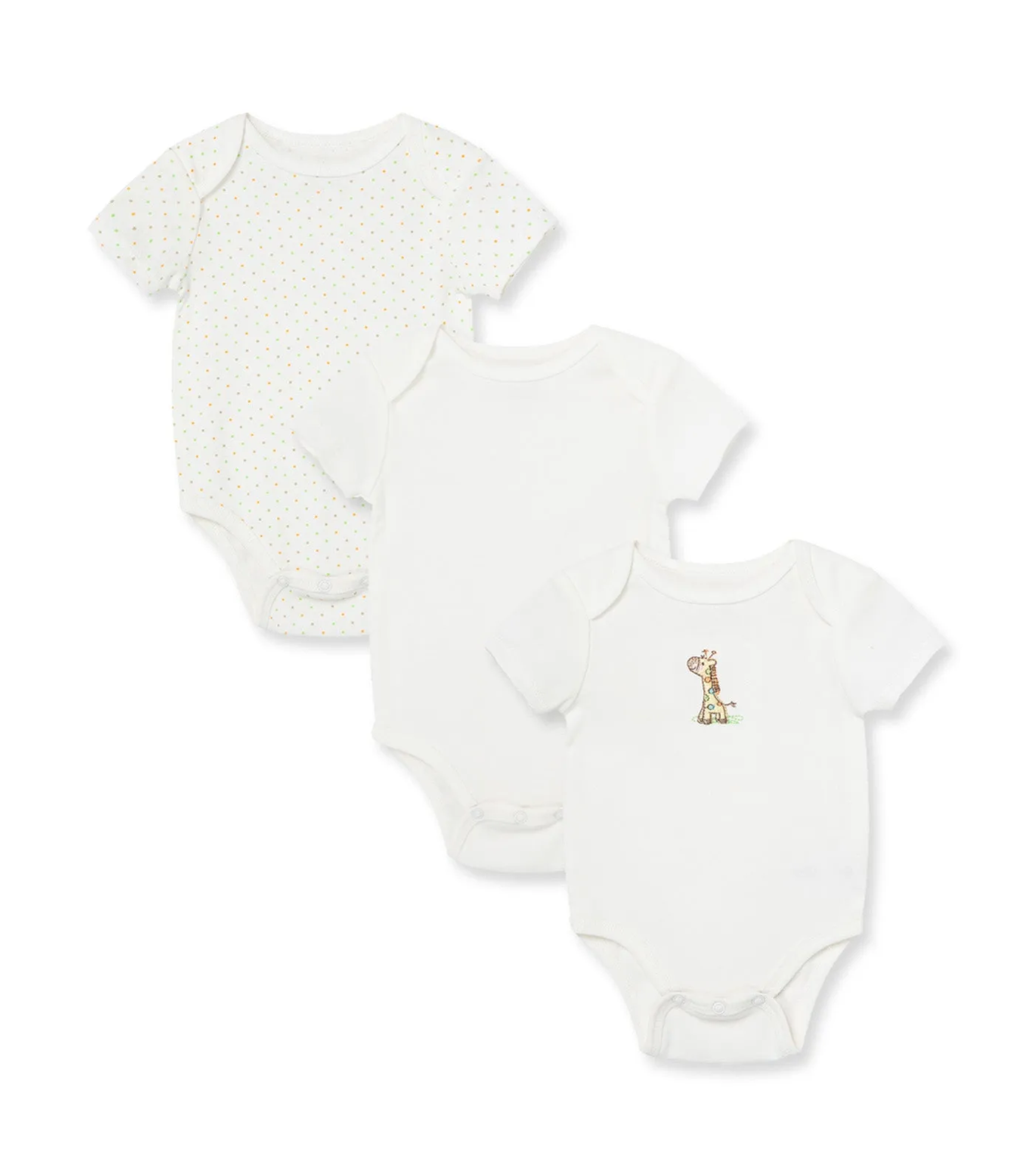 Giraffe 3-pack Bodysuit Ivory Multi