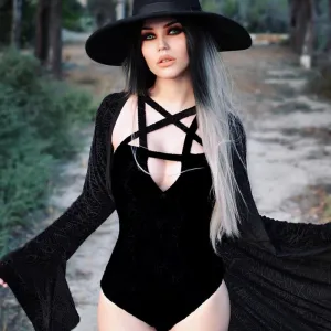 Gothic Cut Out detail Bodysuit