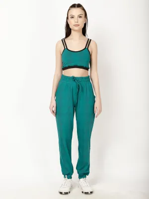 Green Print Light Joggers