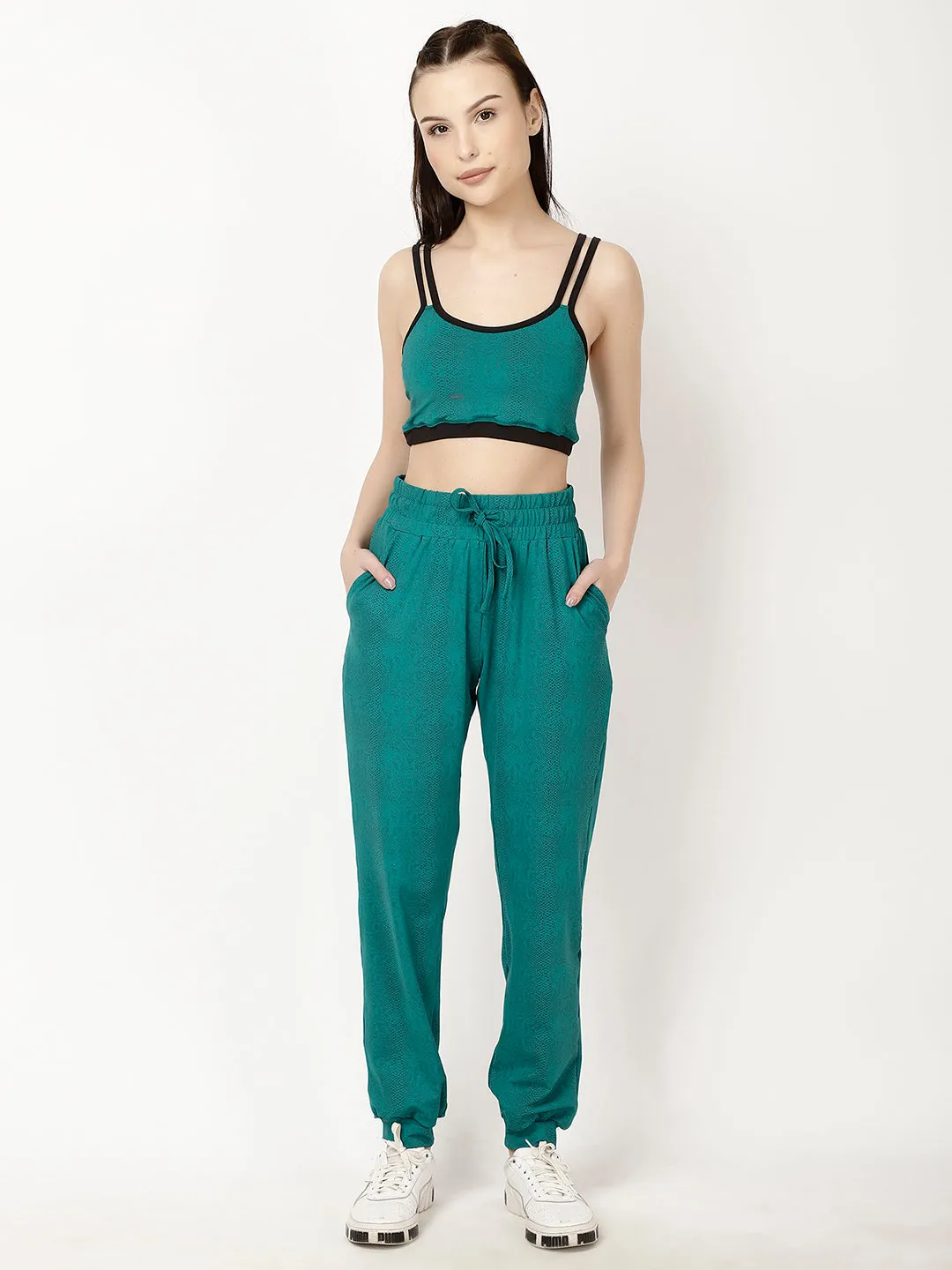 Green Print Light Joggers