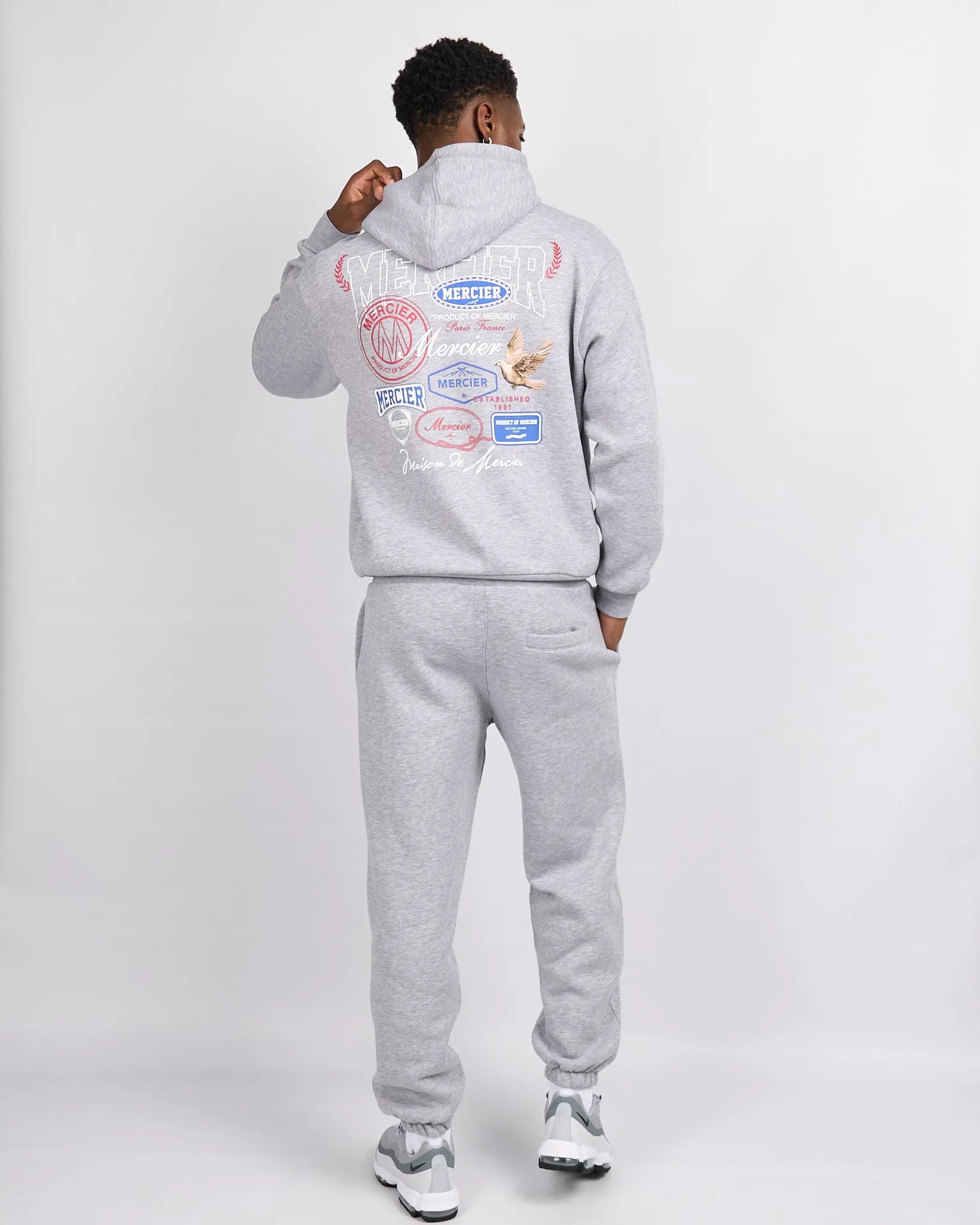 Grey Marl Multi Tour Hoodie