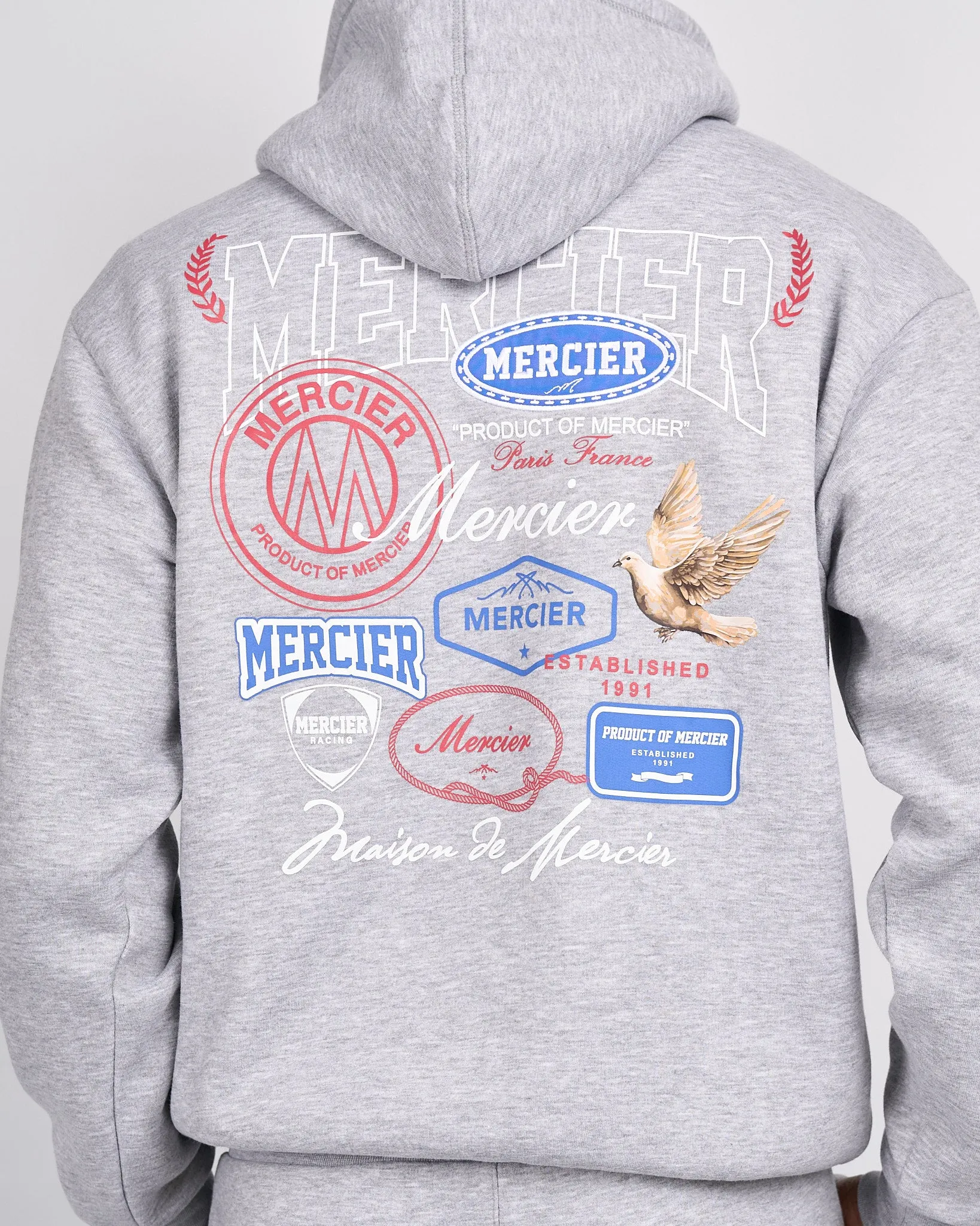 Grey Marl Multi Tour Hoodie