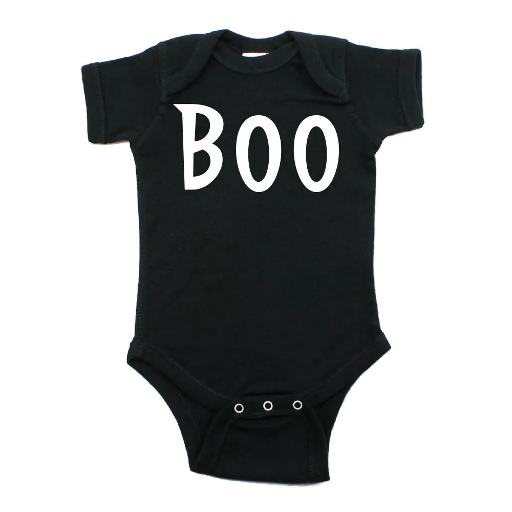 Halloween Boo Short Sleeve Bodysuit