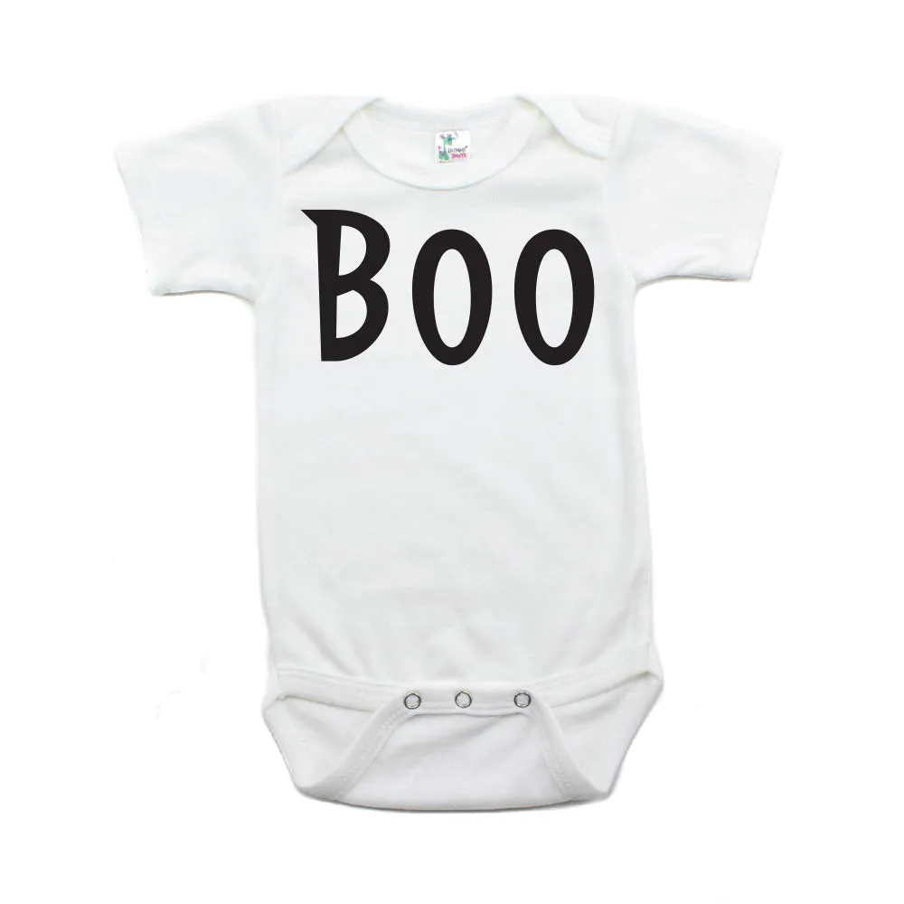 Halloween Boo Short Sleeve Bodysuit