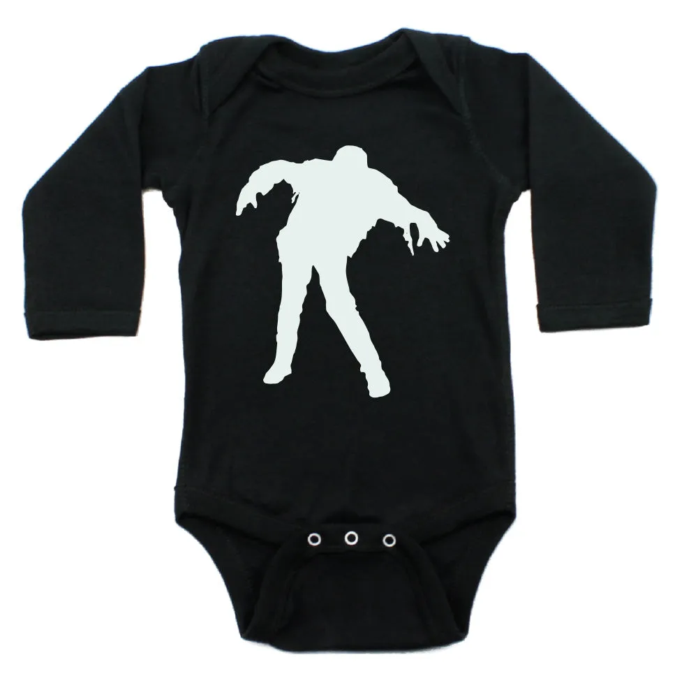 Halloween Glow in The Dark Zombie Long Sleeve Bodysuit