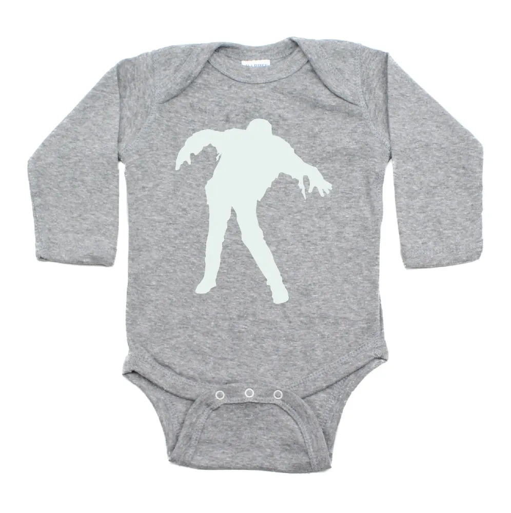 Halloween Glow in The Dark Zombie Long Sleeve Bodysuit