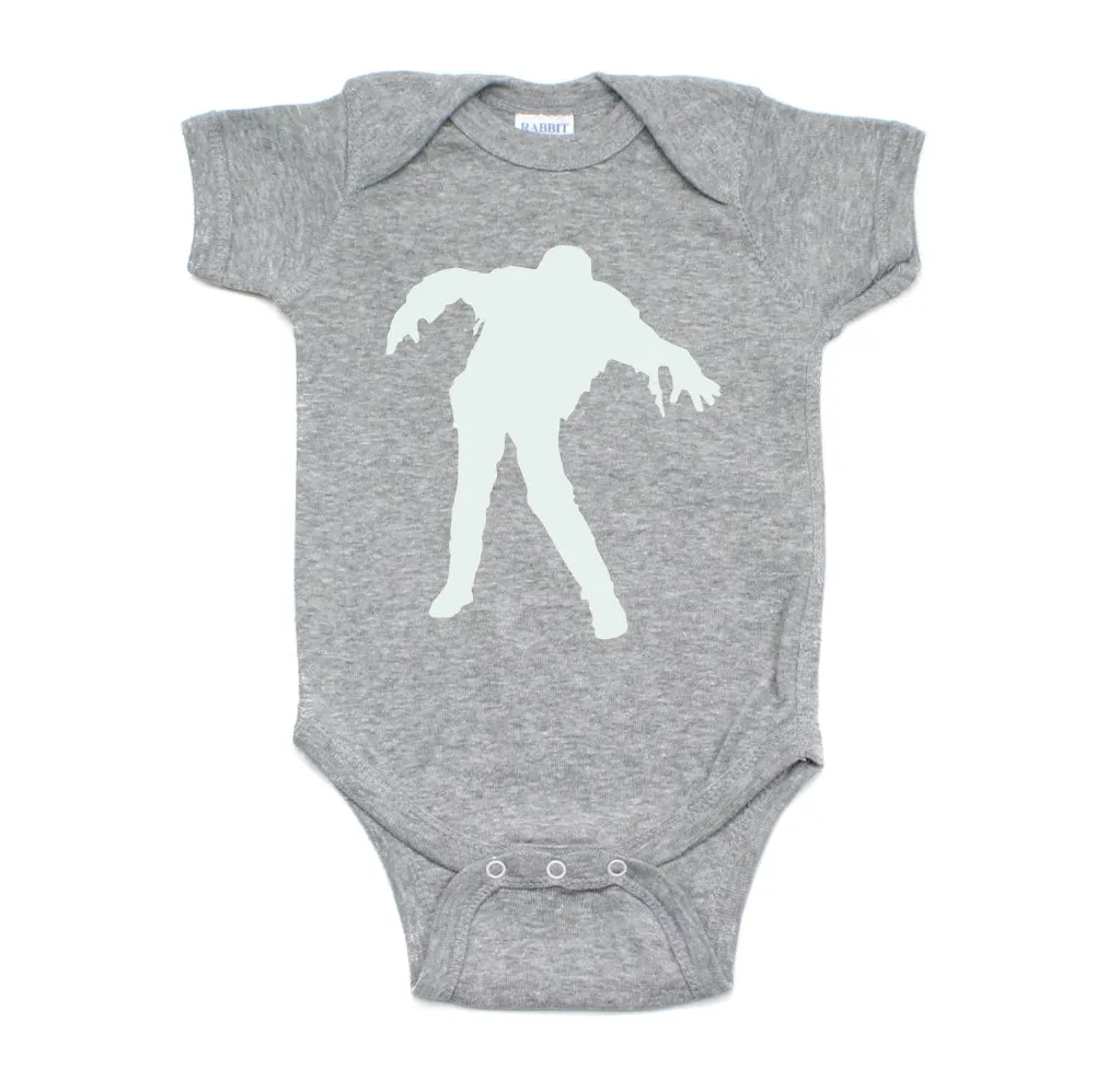 Halloween Glow in The Dark Zombie Short Sleeve Bodysuit