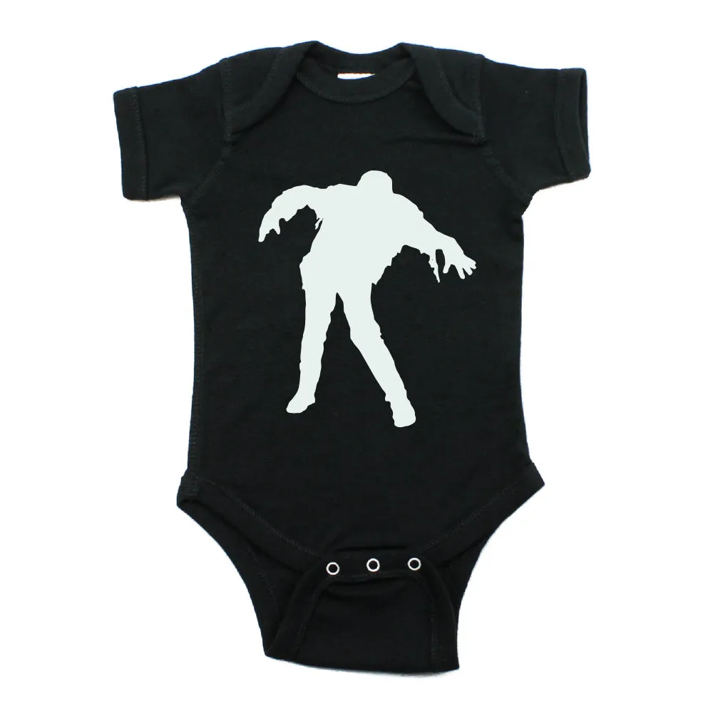 Halloween Glow in The Dark Zombie Short Sleeve Bodysuit