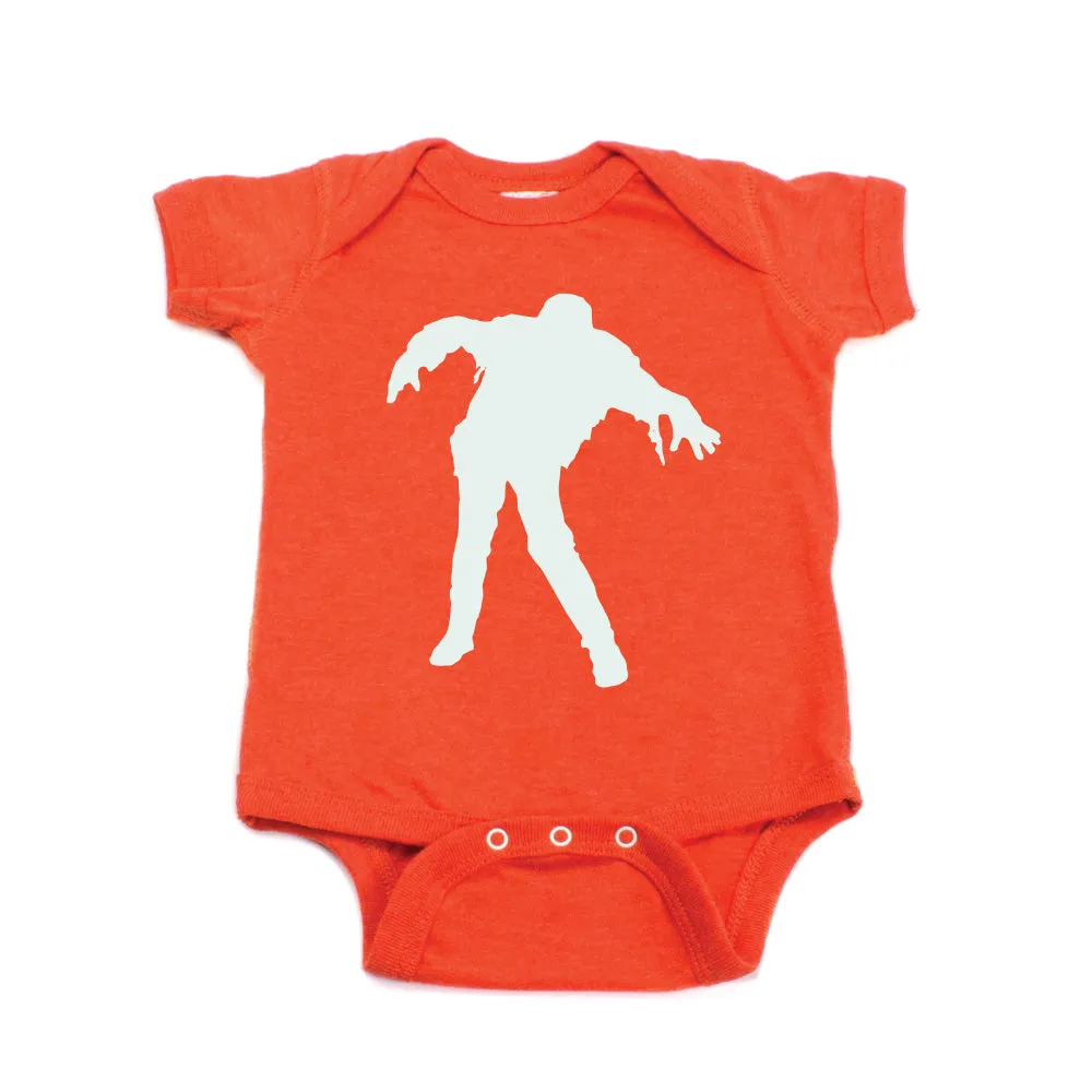Halloween Glow in The Dark Zombie Short Sleeve Bodysuit