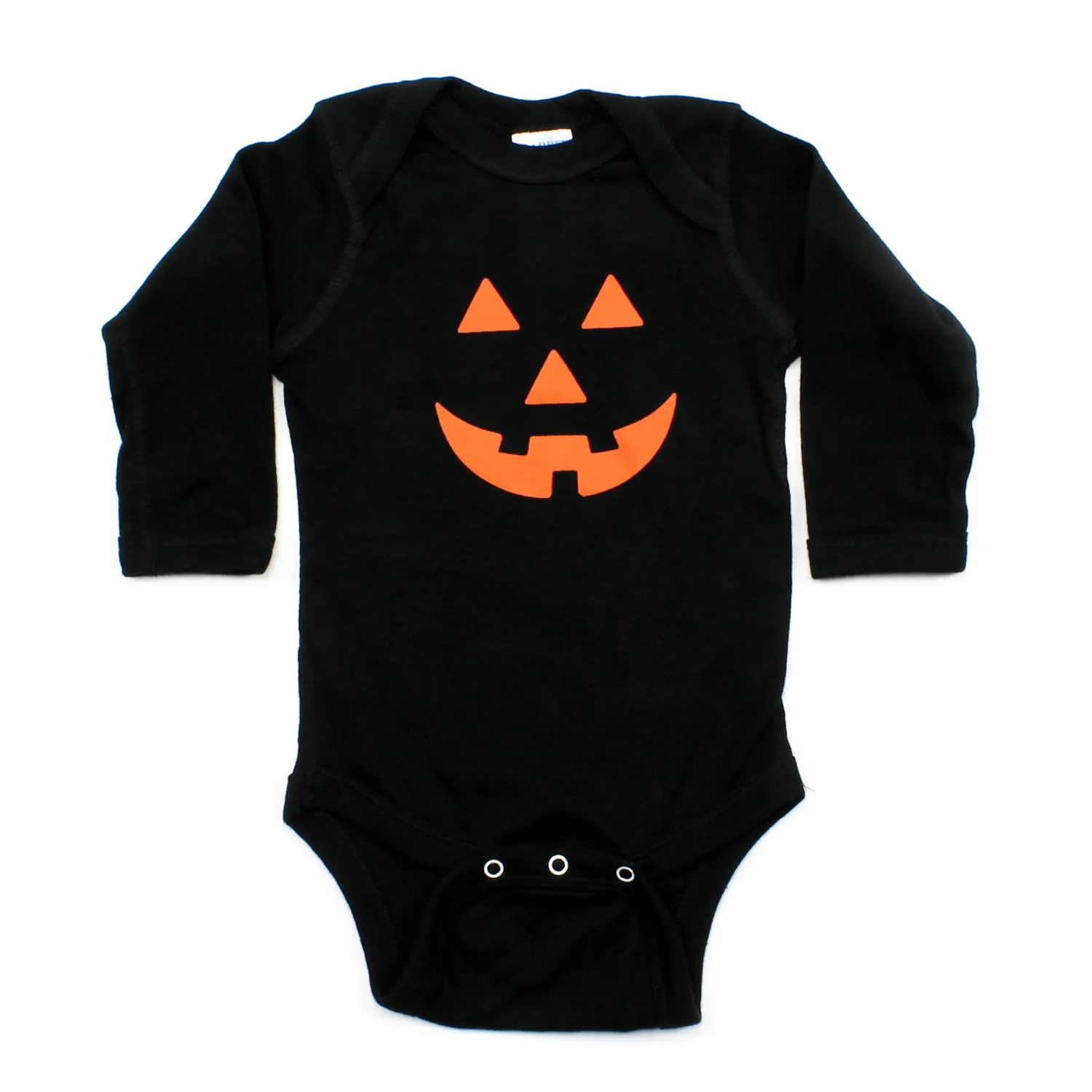 Halloween Pumpkin Face Long Sleeve Baby Infant Bodysuit