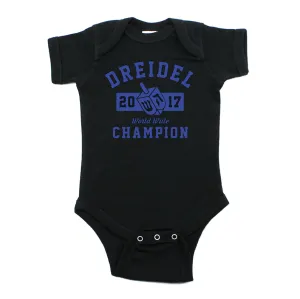Hanukkah Dreidel Champion Short Sleeve Cotton Bodysuit