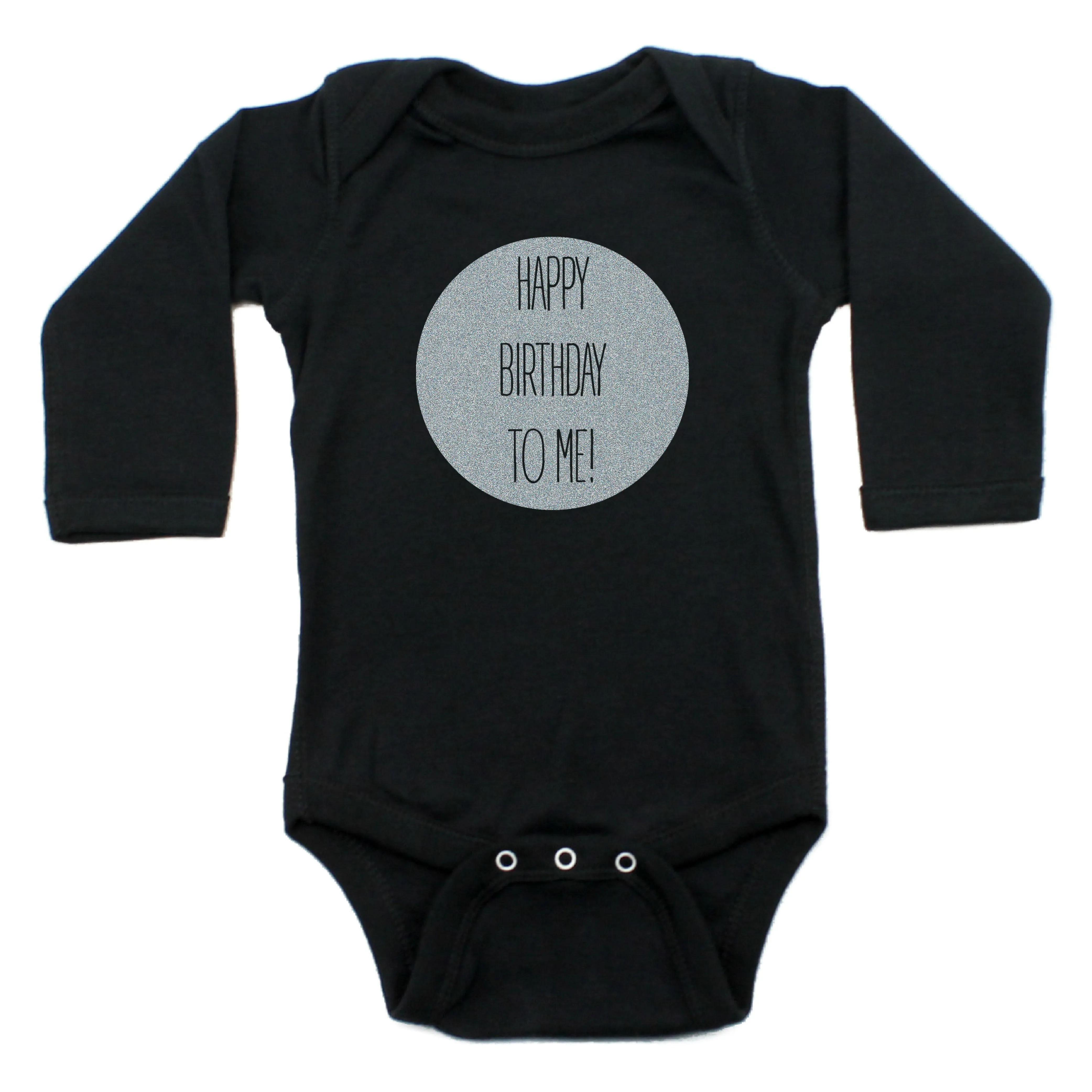 Happy Birthday To Me Long Sleeve Cotton Bodysuit