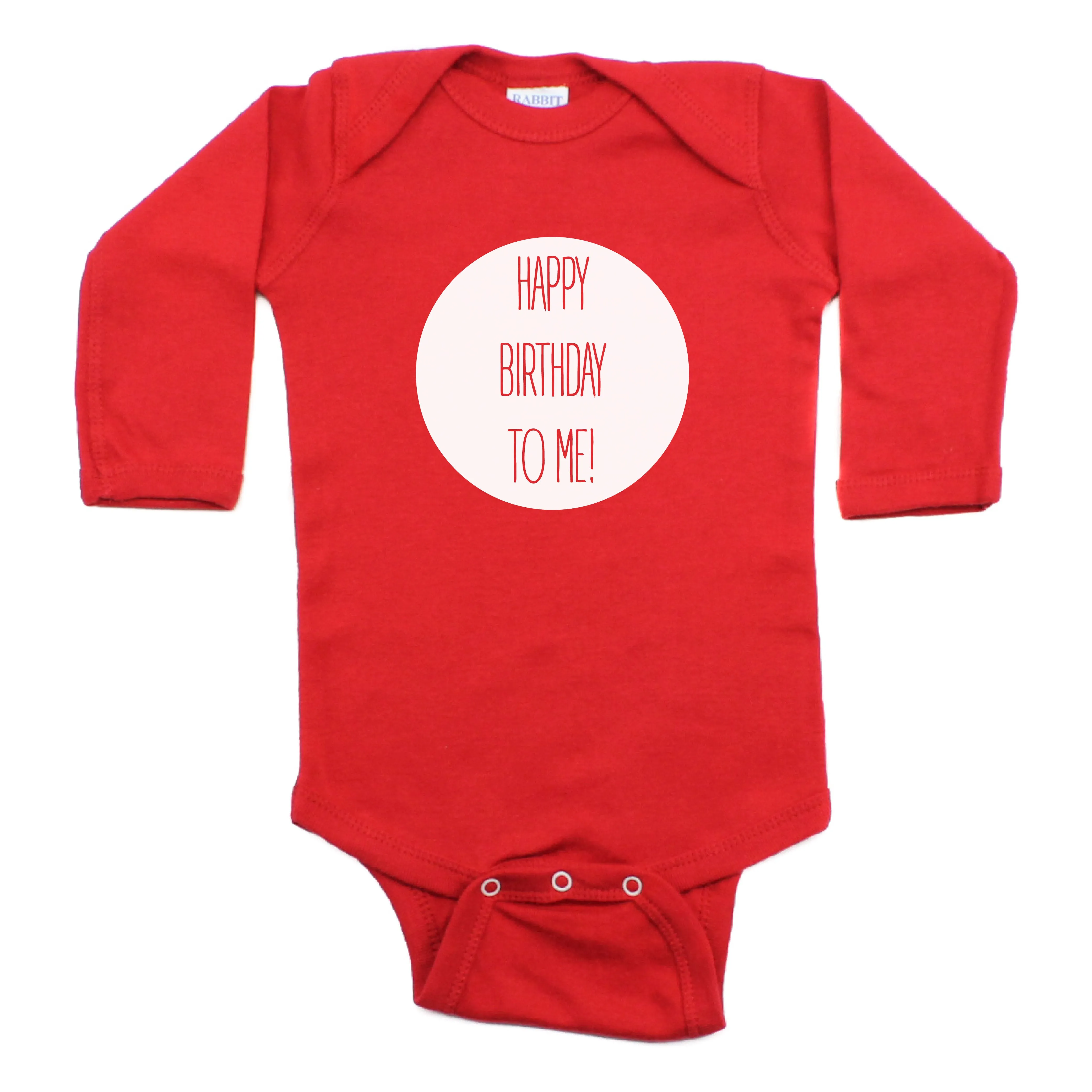 Happy Birthday To Me Long Sleeve Cotton Bodysuit