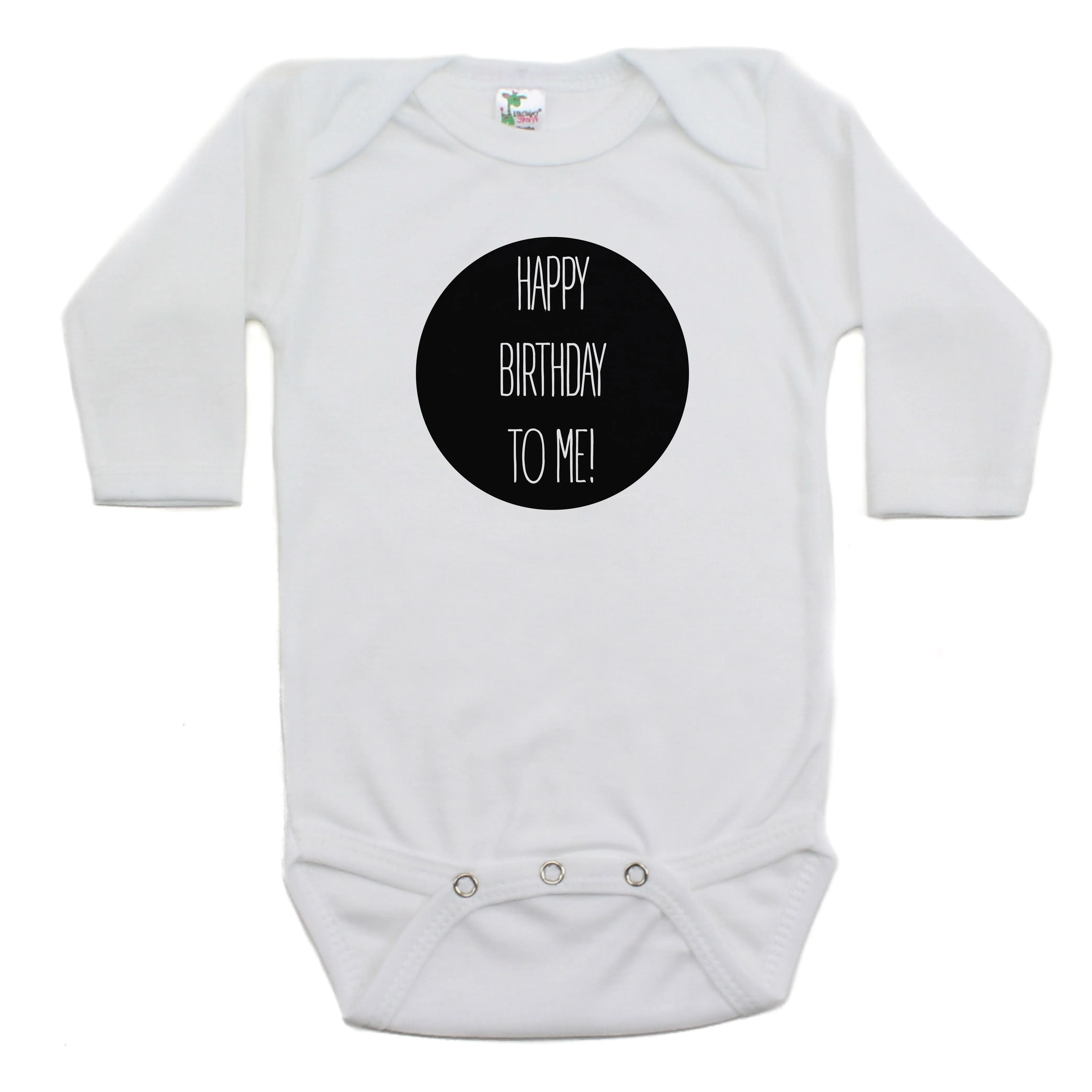 Happy Birthday To Me Long Sleeve Cotton Bodysuit