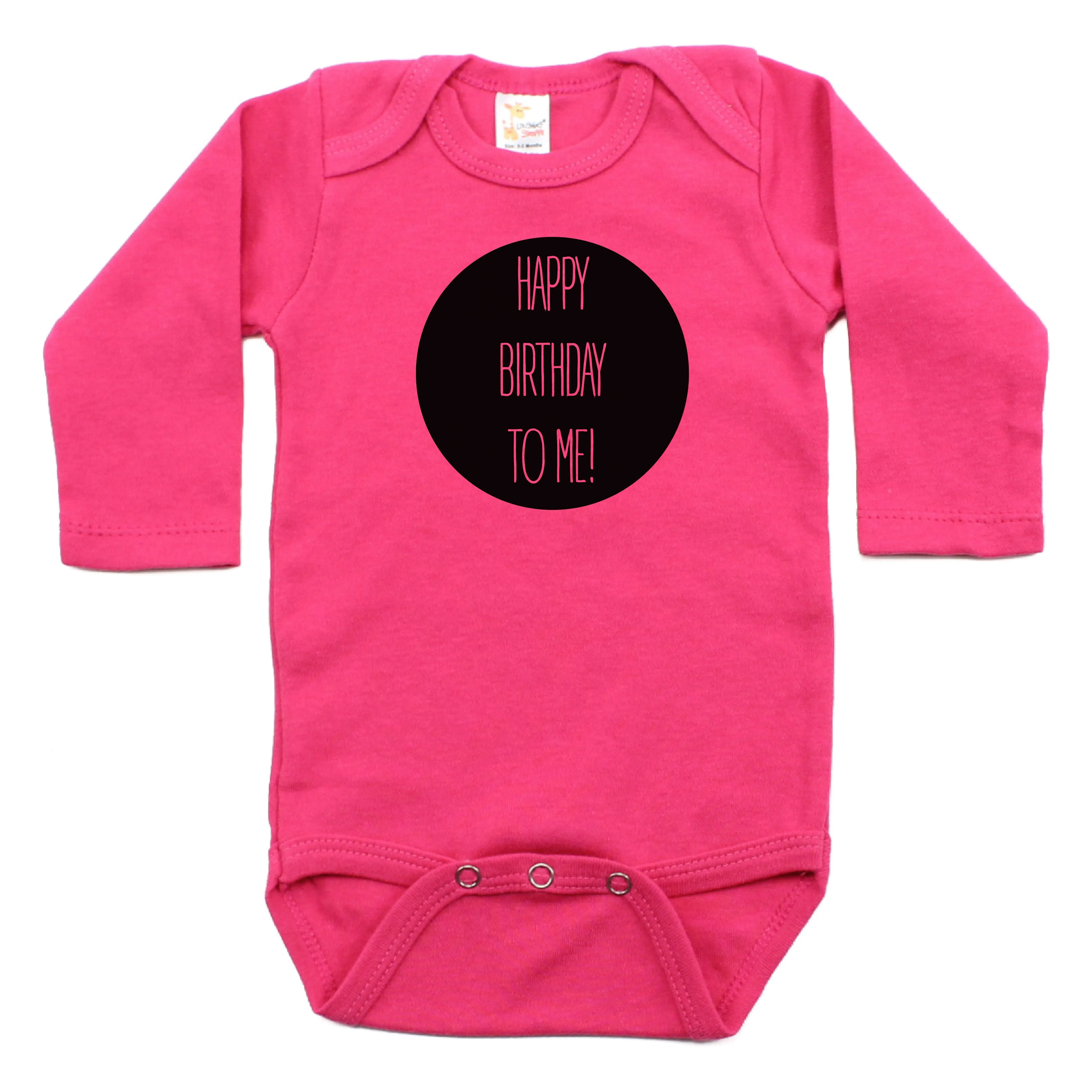 Happy Birthday To Me Long Sleeve Cotton Bodysuit