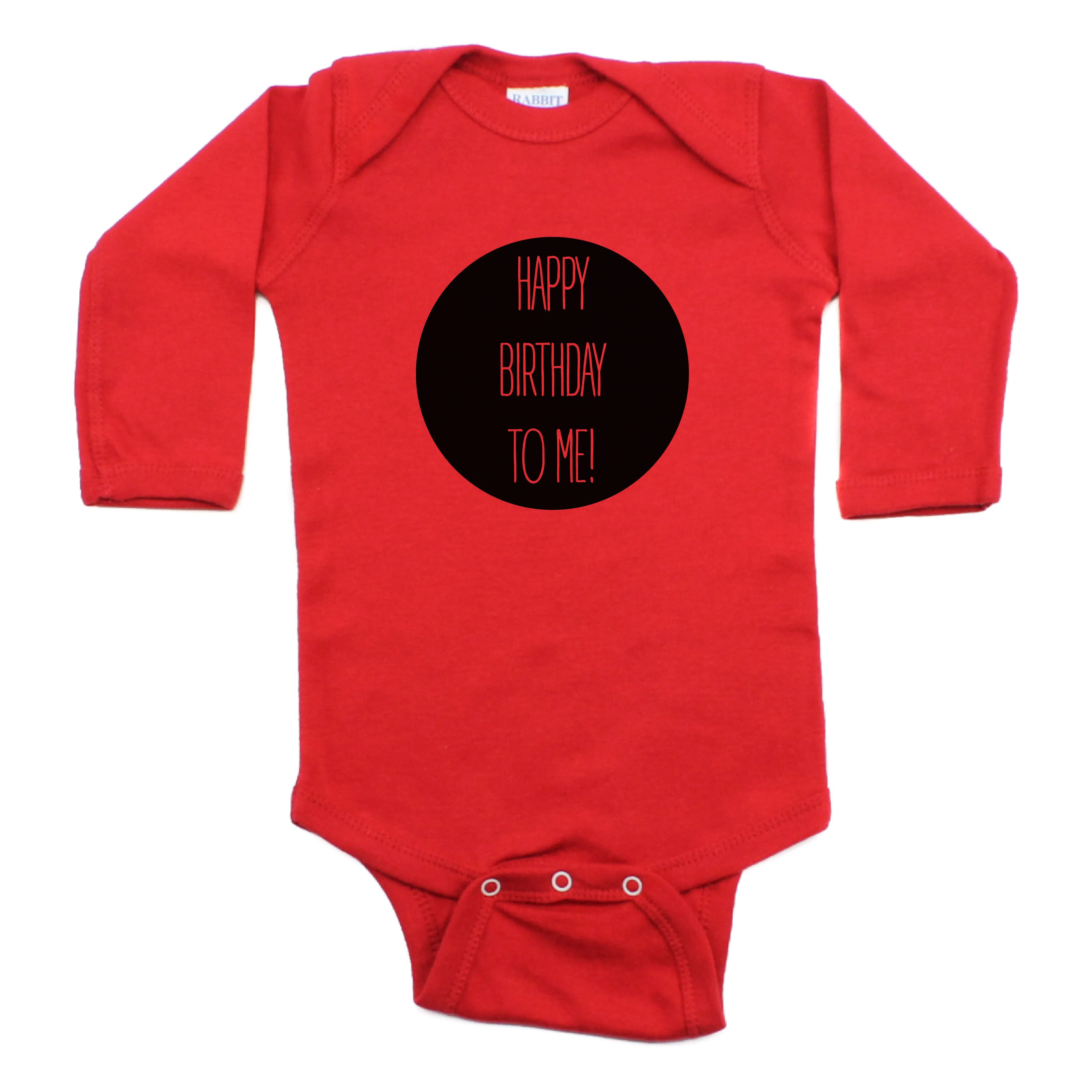 Happy Birthday To Me Long Sleeve Cotton Bodysuit