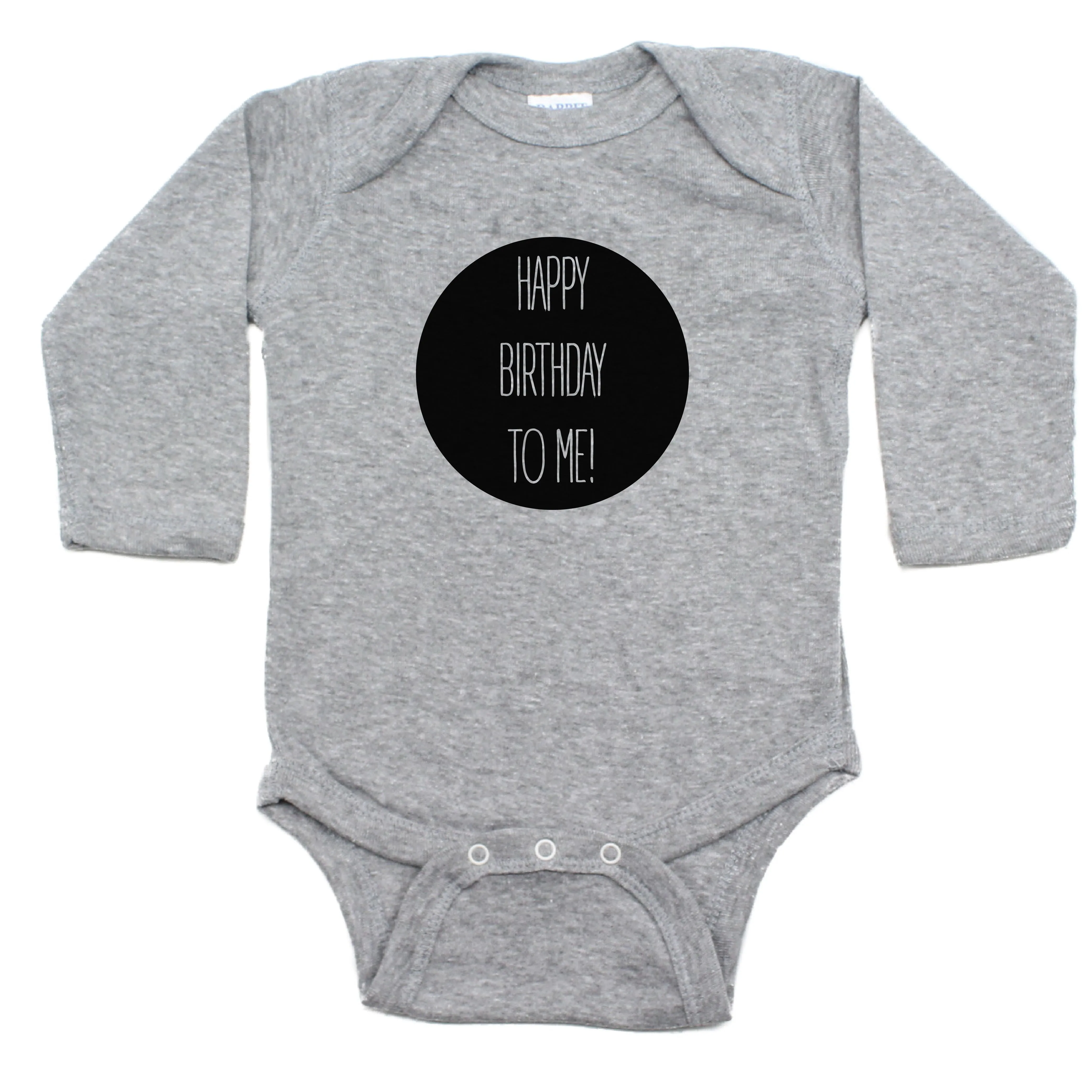 Happy Birthday To Me Long Sleeve Cotton Bodysuit