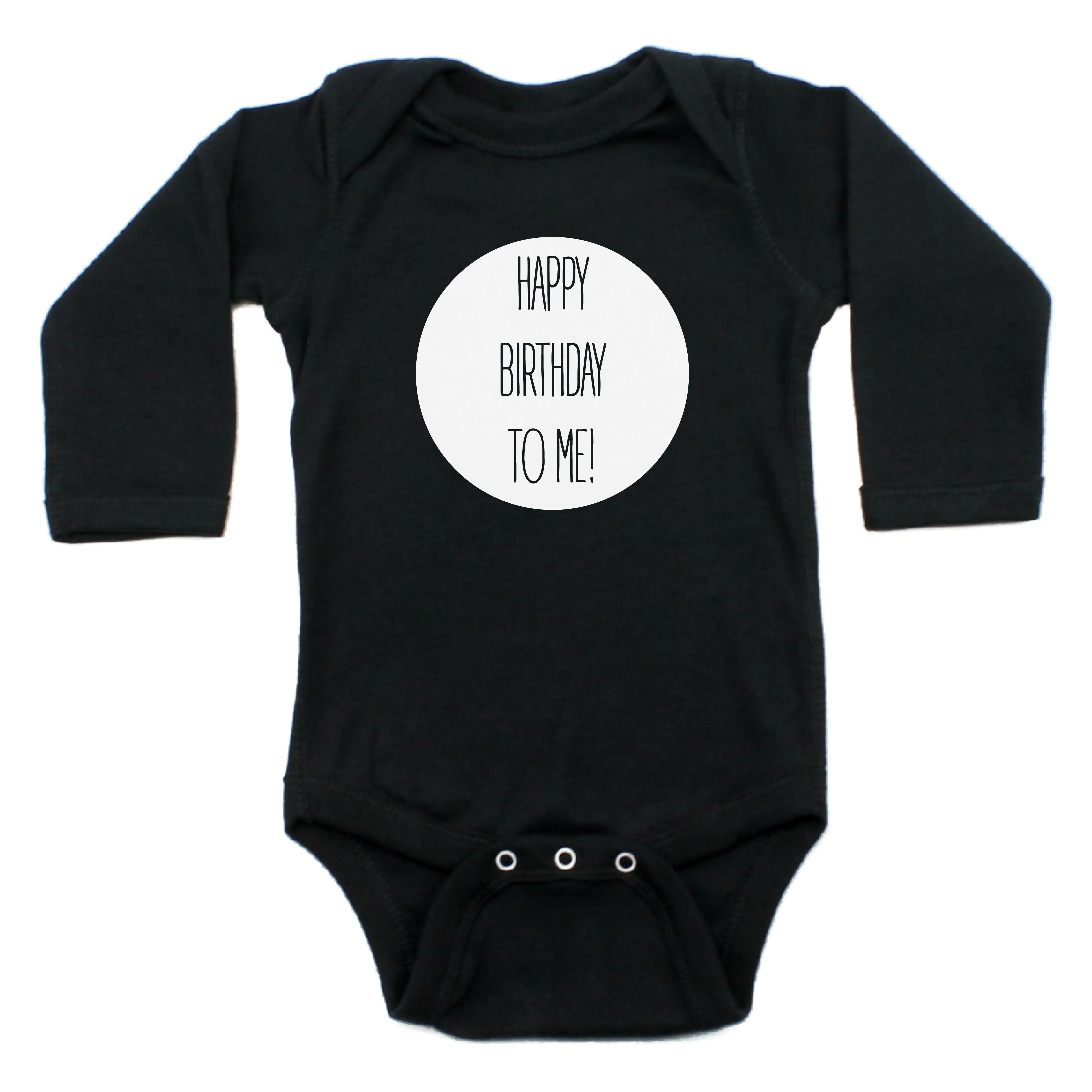 Happy Birthday To Me Long Sleeve Cotton Bodysuit