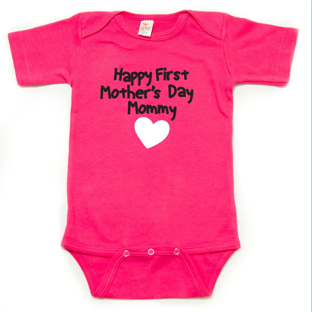 Happy First Mother's Day Mommy Short Sleeve Infant Bodysuit