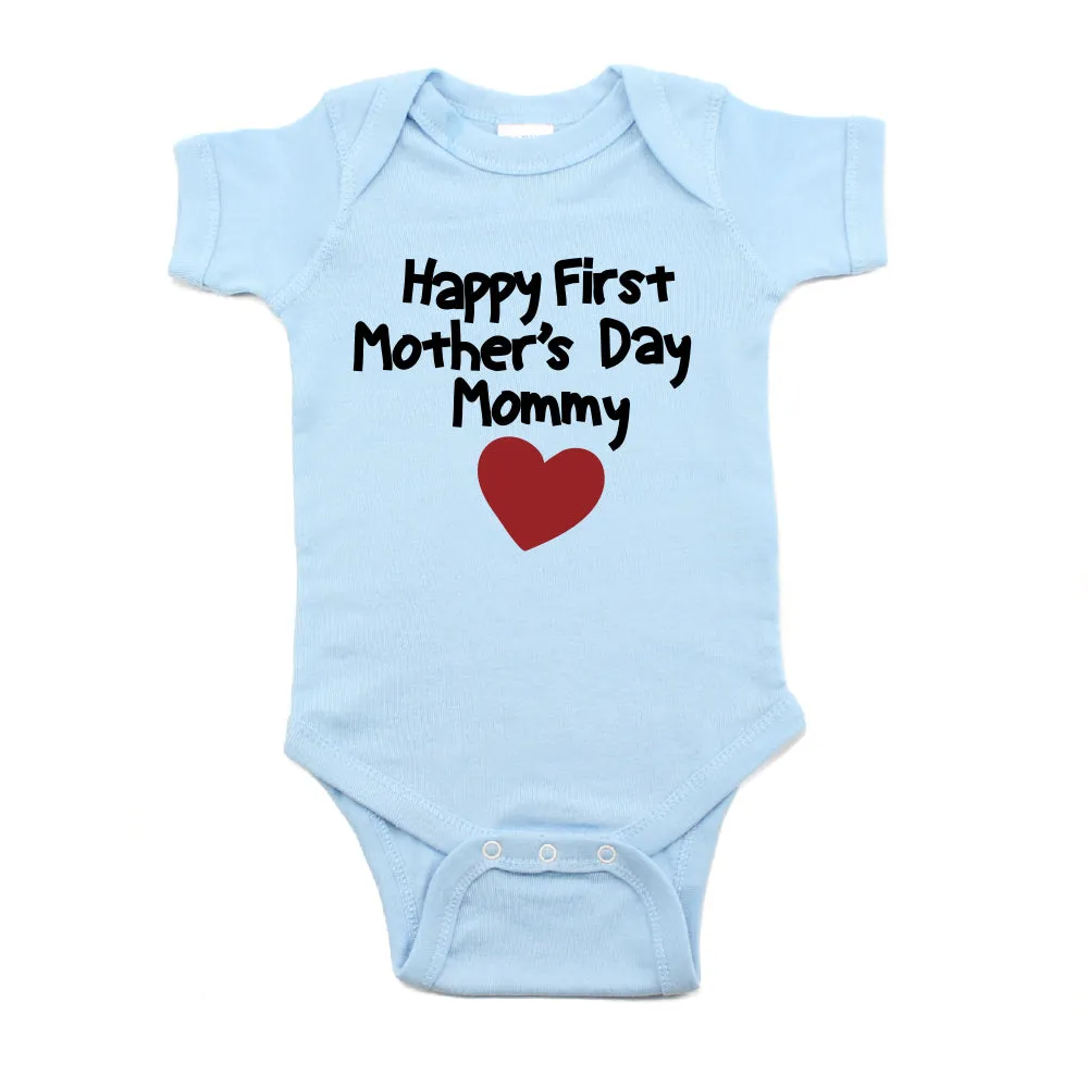 Happy First Mother's Day Mommy Short Sleeve Infant Bodysuit