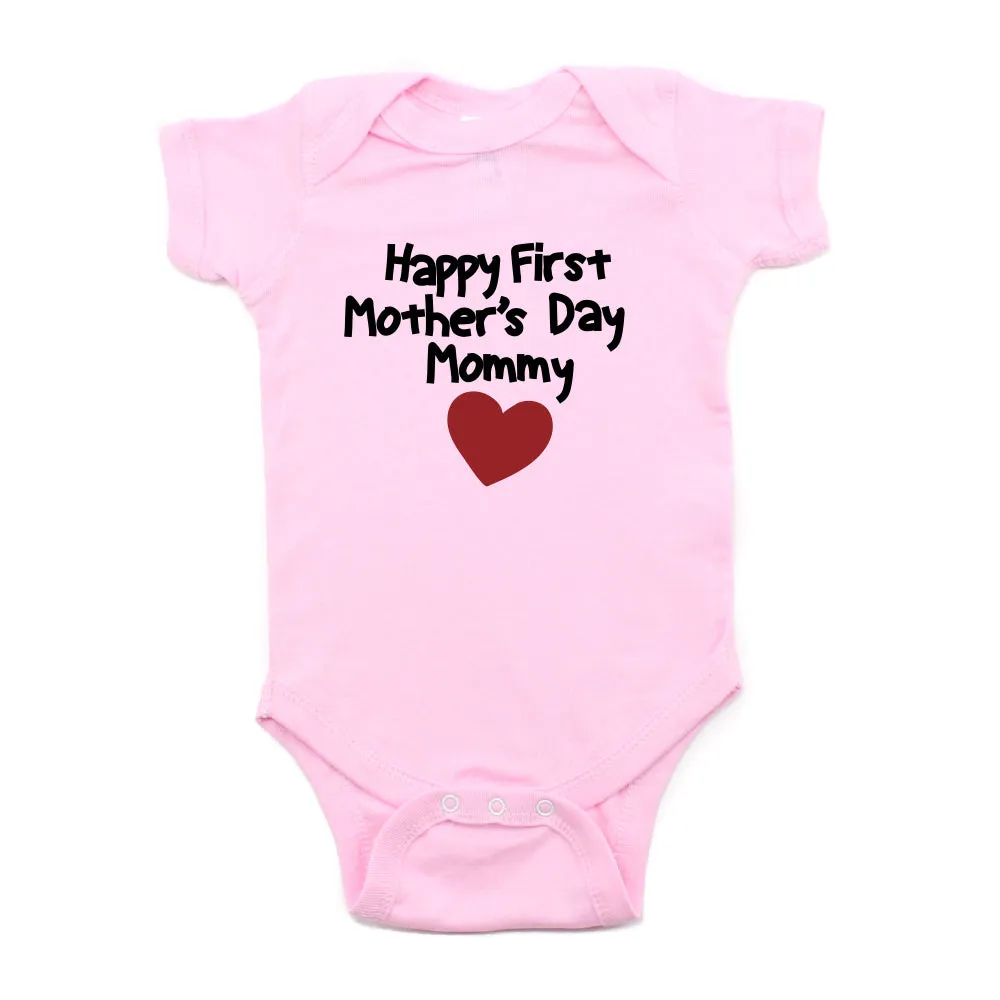 Happy First Mother's Day Mommy Short Sleeve Infant Bodysuit