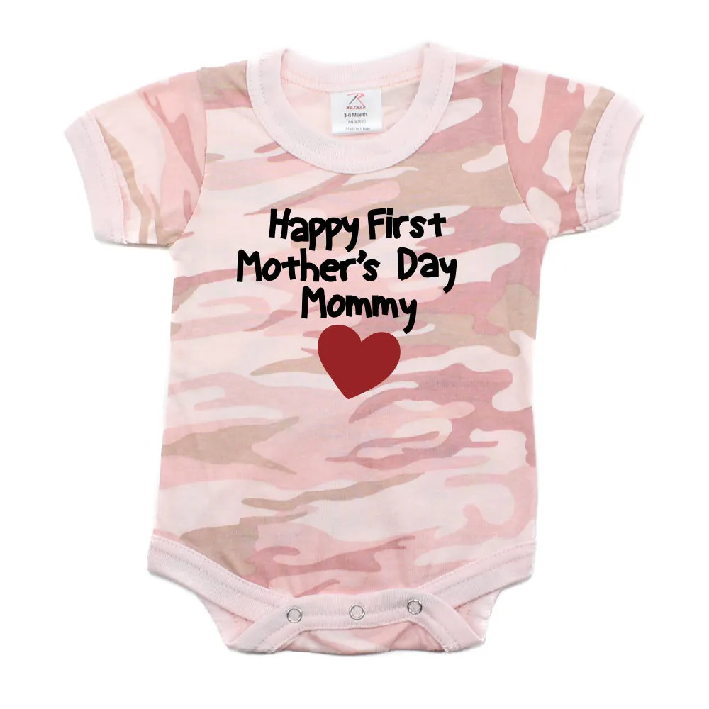 Happy First Mother's Day Mommy Short Sleeve Infant Bodysuit