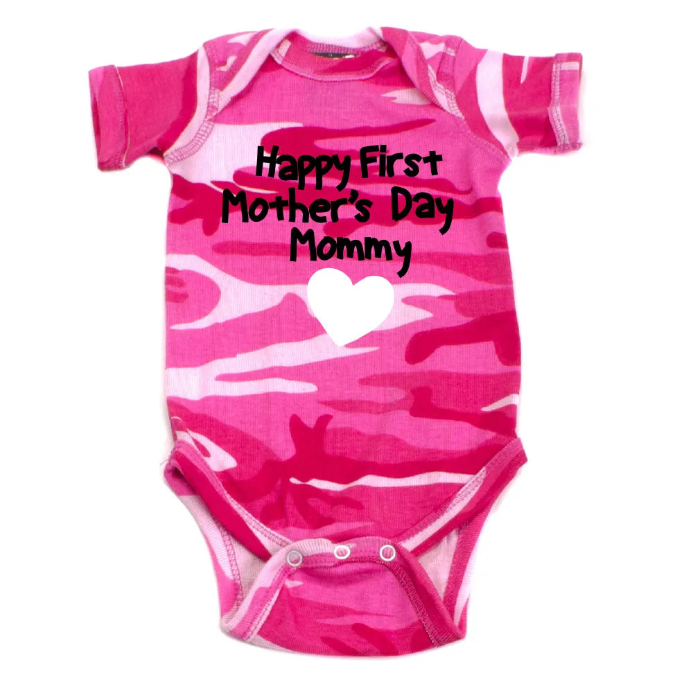 Happy First Mother's Day Mommy Short Sleeve Infant Bodysuit