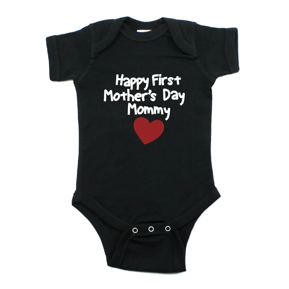 Happy First Mother's Day Mommy Short Sleeve Infant Bodysuit