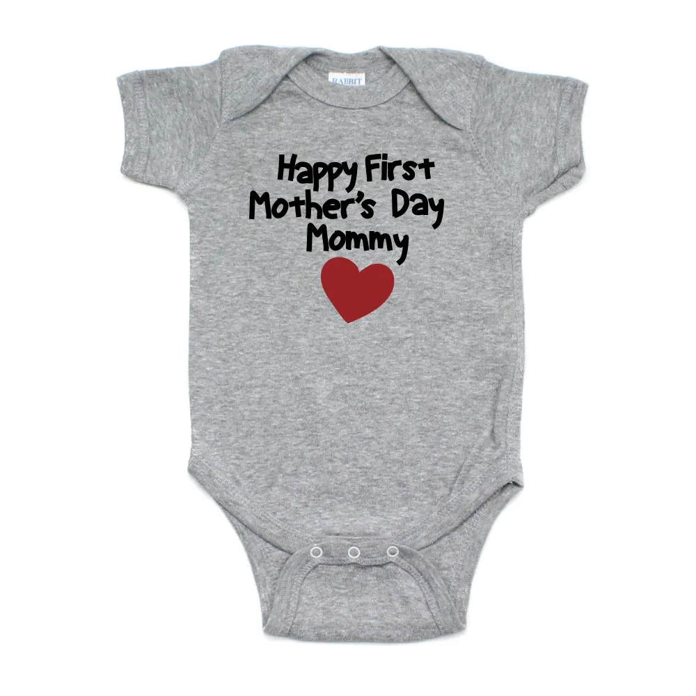 Happy First Mother's Day Mommy Short Sleeve Infant Bodysuit