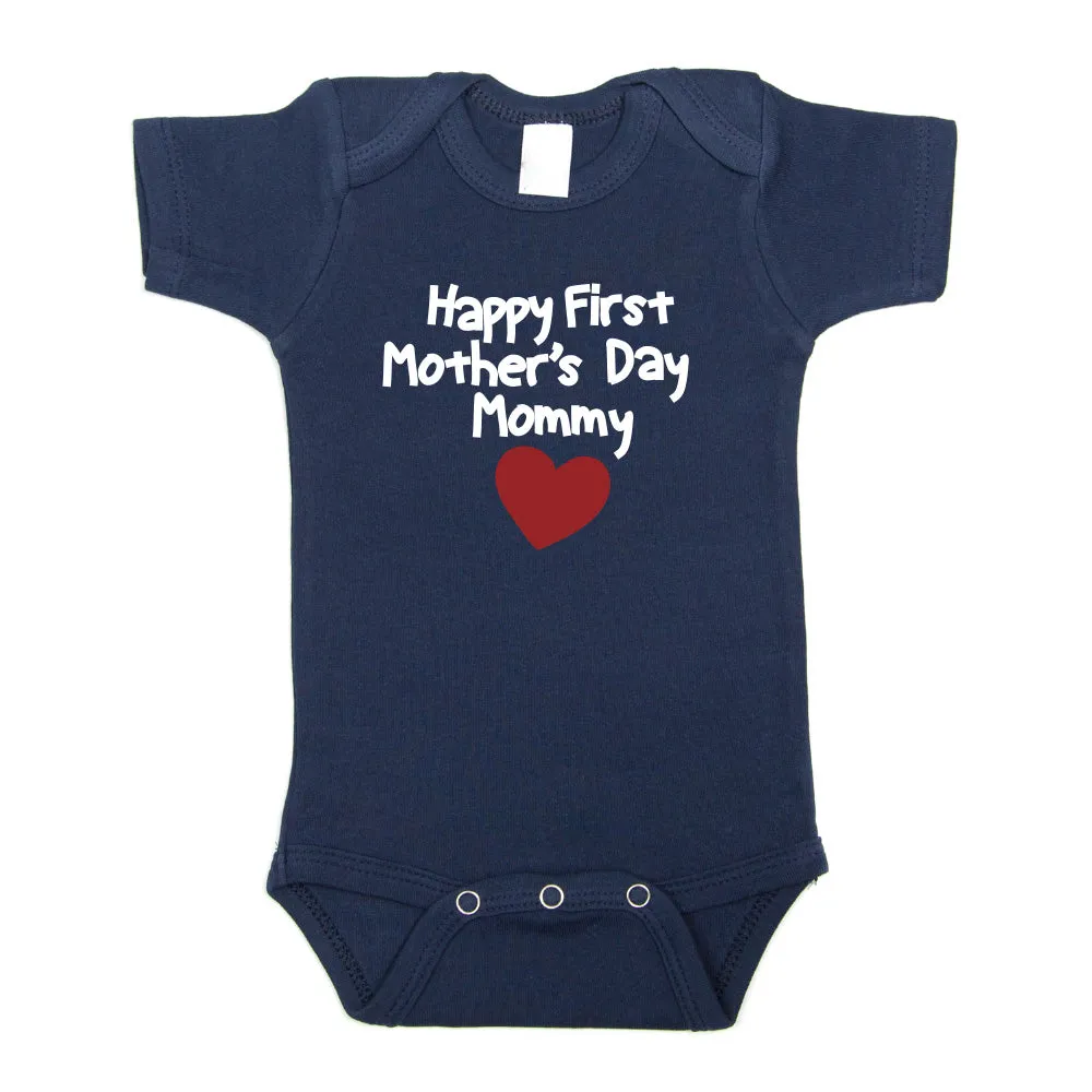 Happy First Mother's Day Mommy Short Sleeve Infant Bodysuit