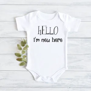 Hello I'm New Here Baby Bodysuit