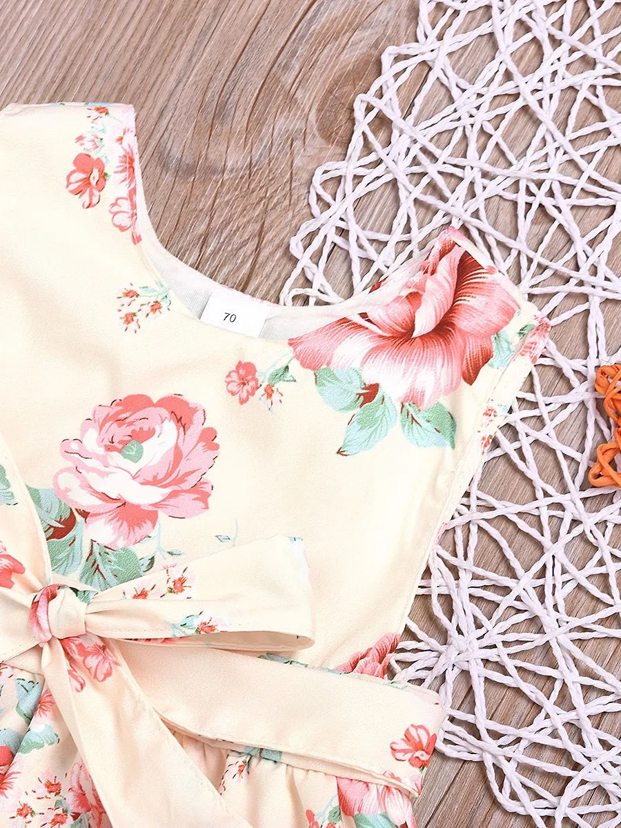 High Summer Onesie Flower Bow Baby Girl Bodysuit